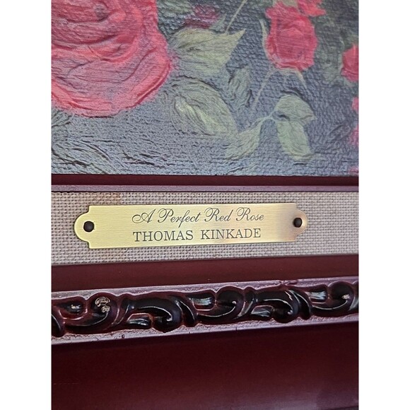 Thomas Kinkade "A Perfect  Red Rose" 10" x 12" Framed Signed Authenticity - Picture 2 of 11